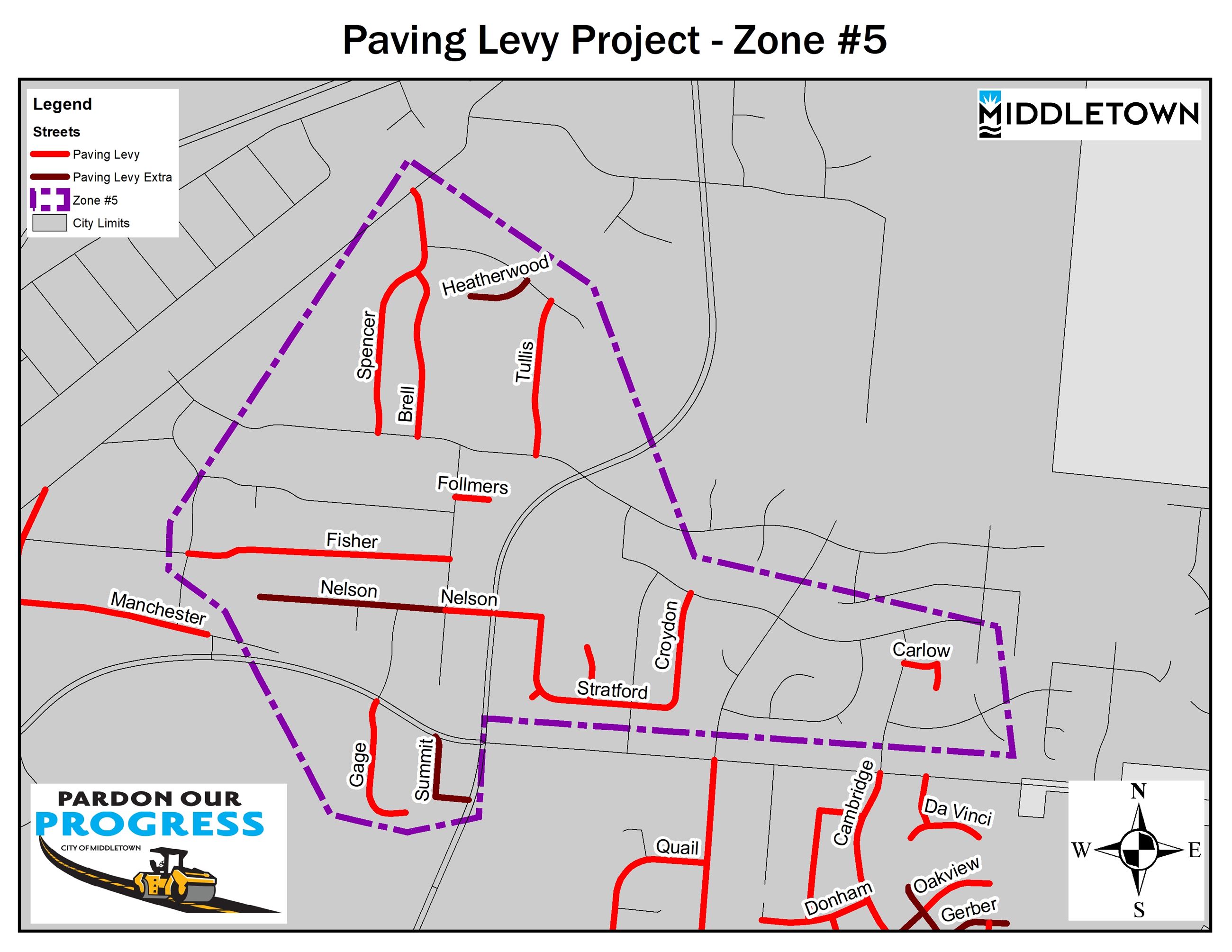 2021 - 22 Paving Levy map of Zone 5 April update
