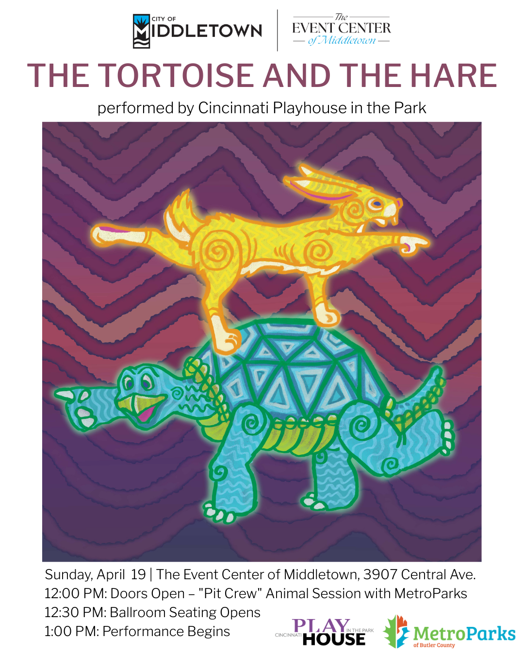 Playhouse in the Park The Tortoise and The Hare flyer