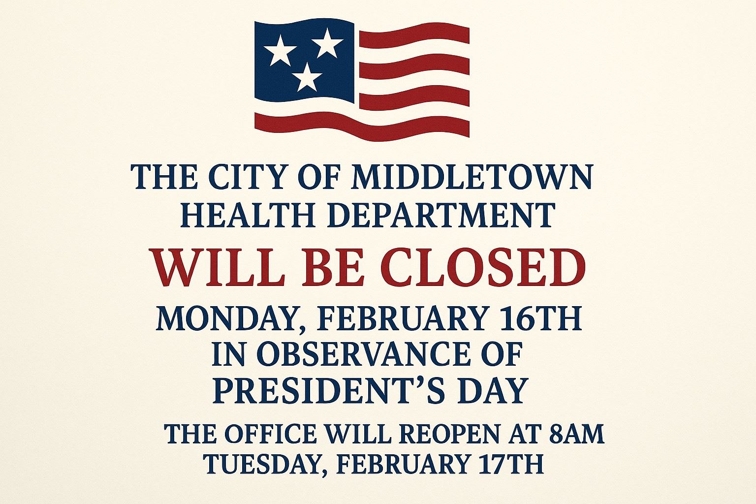 OFFICE CLOSED PRESIDENTS DAY 2.16.2026