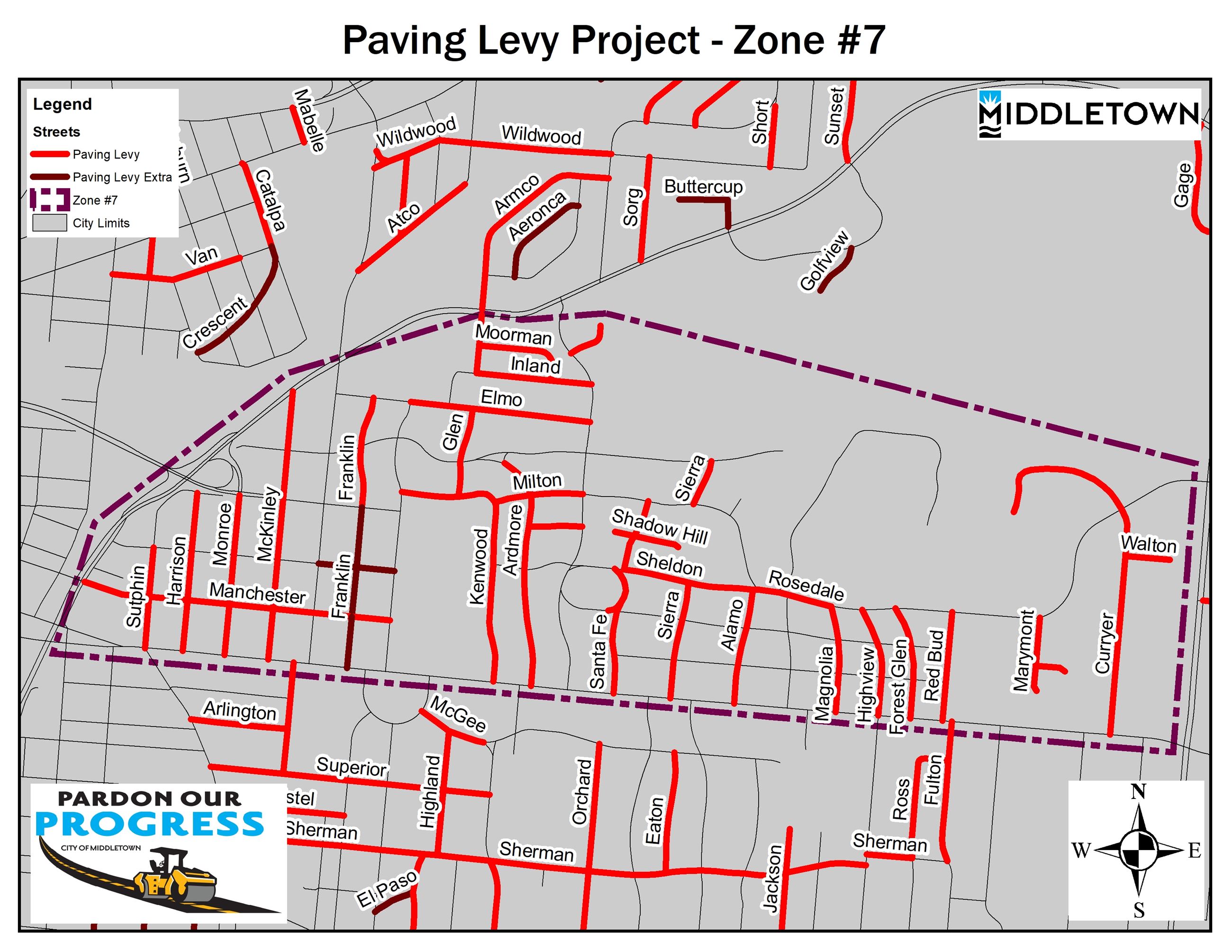 2021 - 22 Paving Levy  map Zone 7 Oct update