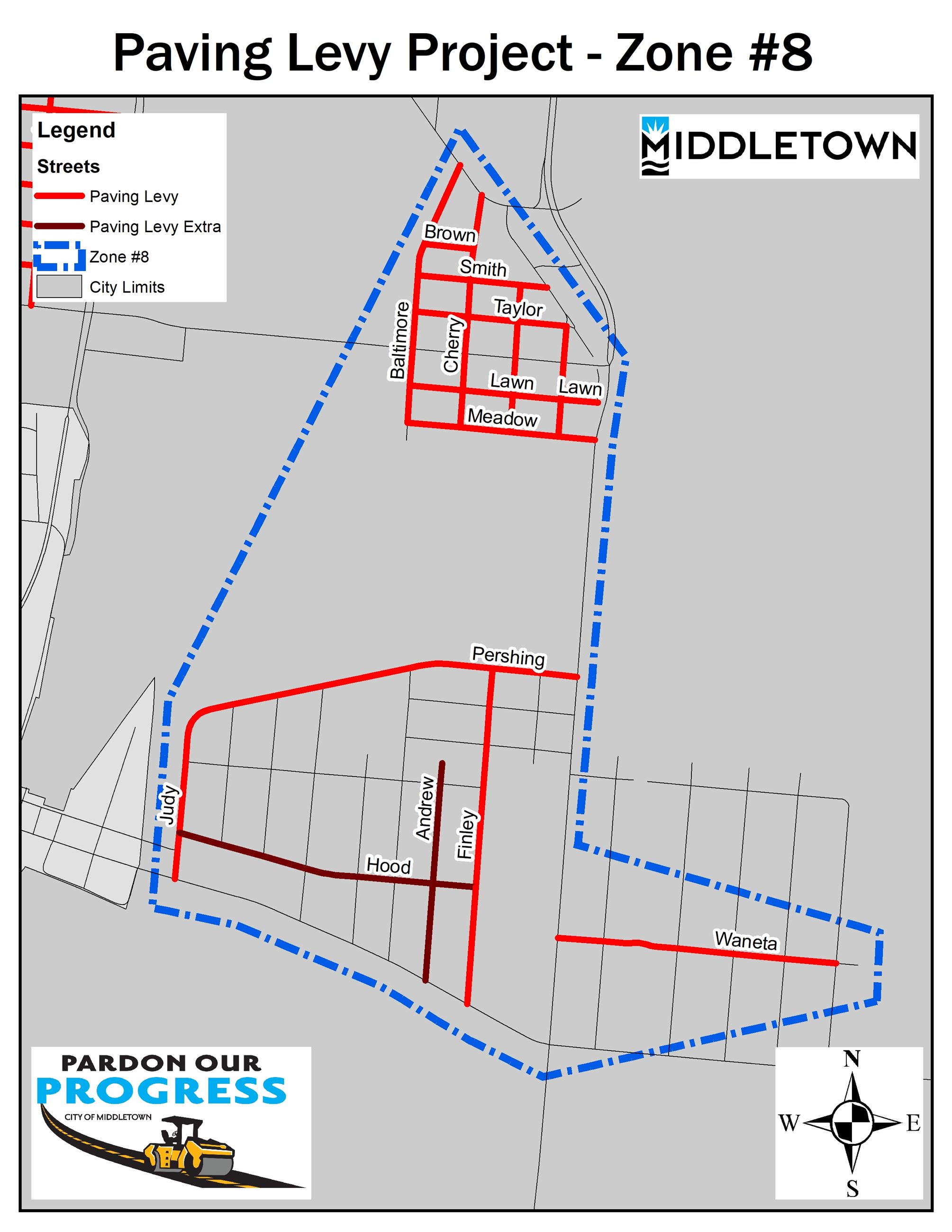 2021 - 22 Paving Levy map Zone 8 Oct update